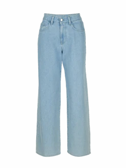 Jeans Weites Bein, 100% Bio-Baumwolle, 34 Light Blue Denim, 38, GOTS