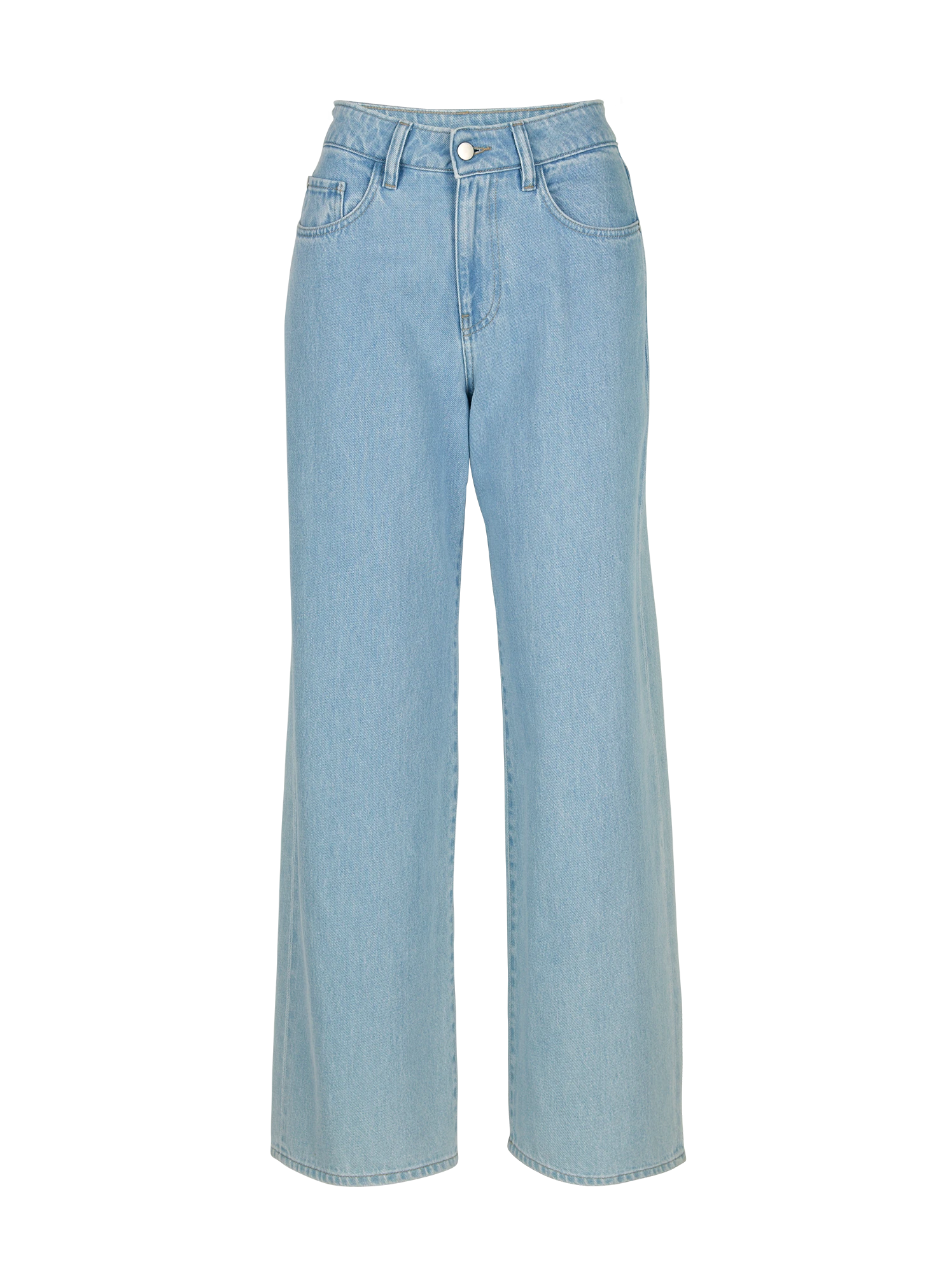 Jeans Weites Bein, 100% Bio-Baumwolle, 34 Light Blue Denim, 38, GOTS 3 Jeans Weites Bein, 100% Bio-Baumwolle, 34 Light Blue Denim, 38, GOTS