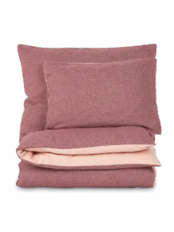 Deckenüberzug OONA, Rosenholz, 140 X 200 Cm, 100 % Baumwolle, Edelflanell, GOTS -Grüne Erde 10414 10415 stapel oona rosenholz frei 1