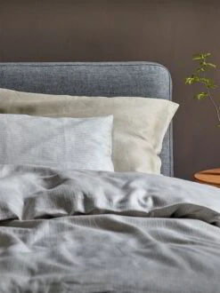 Kissenüberzug CHARLOTTE, Silbergrau, 40 X 60 Cm, 100 % Leinen, GOTS -Grüne Erde 10917 10918 kissendeckenueberzug charlotte silbergrau emo
