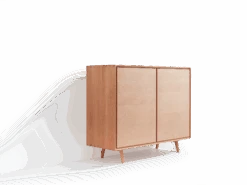 Highboard Tesoro 2-türig B 120 X T 45 X H 99 Cm, Buche