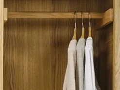 Kleiderstange Für Kleiderschrank Tonda , Inkl. 2 Stk. Halterungen, 4 Stk. Fachträger, Eiche -Grüne Erde 12533 kleiderstange tonda eiche emo