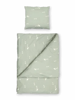 Deckenüberzug MIMI, Hellgrün, 80 X 80 Cm, 100 % Baumwolle, Satin, GOTS