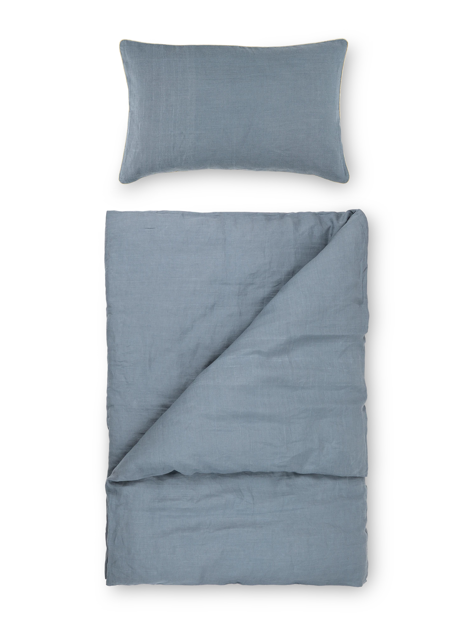 Deckenüberzug NINO, Blaugrau, 140 X 200 Cm, 100 % Leinen 3 Deckenüberzug NINO, Blaugrau, 140 X 200 Cm, 100 % Leinen