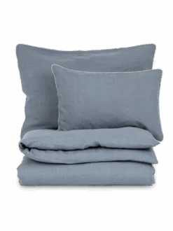 Deckenüberzug NINO, Blaugrau, 140 X 200 Cm, 100 % Leinen 8 Deckenüberzug NINO, Blaugrau, 140 X 200 Cm, 100 % Leinen -Grüne Erde 12573 12574 stapel nino blaugrau frei 1