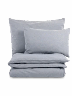 Deckenüberzug LUANA, Saphier, 140 X 200 Cm, 70 % Baumwolle/30 % Hanf, GOTS -Grüne Erde 12649 12648 stapel luana saphier frei