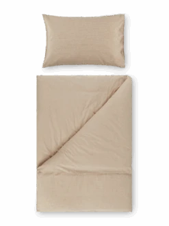 Deckenüberzug LUCA, Sandmelange, 140 X 200 Cm, 100 % Baumwolle, Edelflanell, GOTS