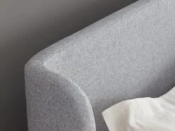 Bett Tonda Mit Polsterbetthaupt, 180 X 200 Cm, 19,5 Cm, Wollstoff Tano Natur (79), Buche -Grüne Erde 197941 bett tonda detail6