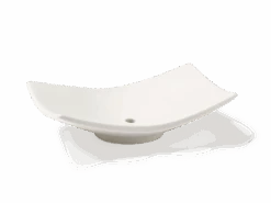 Seifenschale Aus Keramik, Weiß, Eckig, Ca. 13,5 X 9 X 3,5 Cm