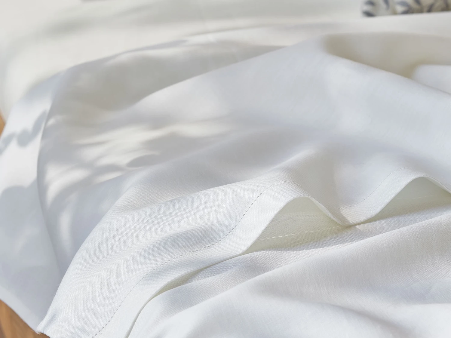 Oberleintuch EDINA, Weiß, 140 X 220 Cm, 100 % Leinen, GOTS 3 Oberleintuch EDINA, Weiß, 140 X 220 Cm, 100 % Leinen, GOTS