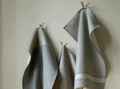 Gläsertuch Noa, Oliv, 45 X 70 Cm, 50 % Baumwolle/50 % Leinen, GOTS