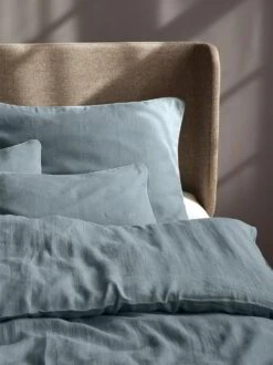 Kissenüberzug NINO, Blaugrau, 40 X 60 Cm, 100 % Leinen -Grüne Erde 413212 413221 bettwaesche nino blaugrau emo