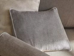 Zierkissenbezug LILIAN, Schiefer, 40 X 40 Cm, 100 % Baumwolle -Grüne Erde 413354 413352 zierkissenbezug lilian emo 01