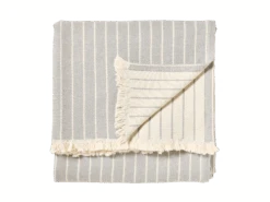 Tagesdecke LEANDRO, Rauchblau, 240 X 260 Cm, 100 % Baumwolle, GOTS