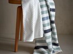 Handtuch Jacquard, Aquamarin, 50 X 100 Cm, 100% Baumwolle, GOTS, NATURTEXTIL BEST -Grüne Erde 413643 413625 duschtuch jacquard aquamarin relief naturweiss emo 1