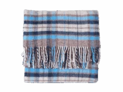 Wohndecke Karolina, Sand/blau Kariert, 130 X 200 Cm, 100 % Schurwolle (Lamm), Eco-wool