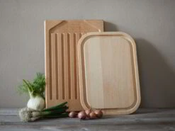 Schneidebrett Aus Buchenholz, 35 X 25 X 1,9 Cm, Geölt