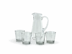 Saft- Und Wasserkrug Aus Klarglas, H 25 Cm, 1,25 Liter -Grüne Erde 41819 wasserkrug glaeser frei