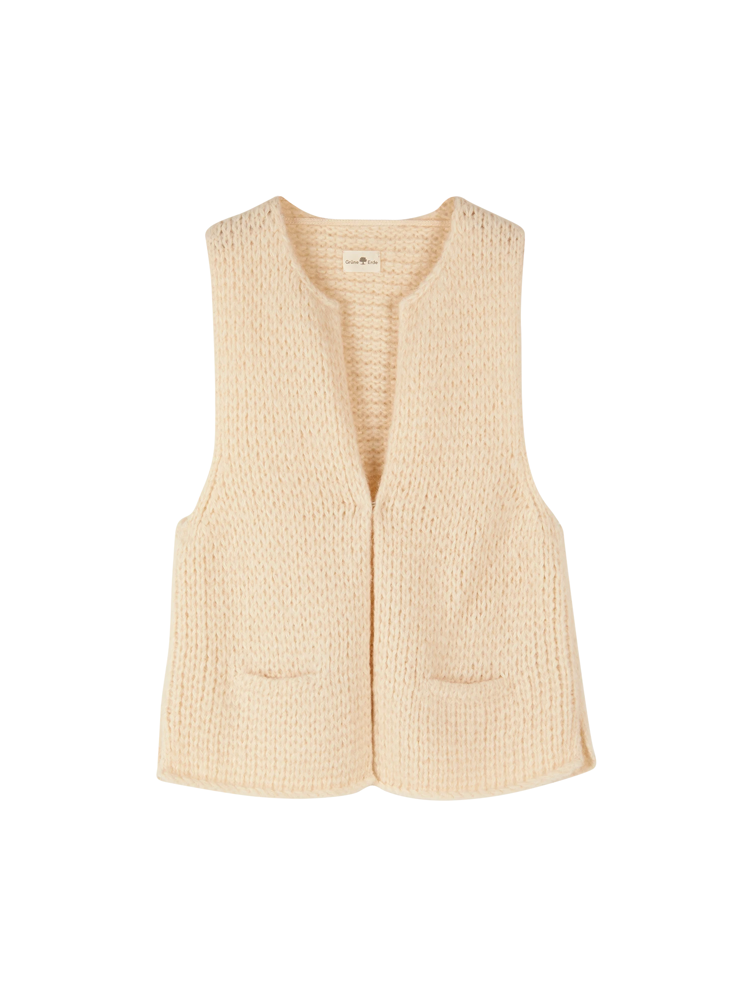 Strickweste Aus Alpakawolle Und Baumwolle, 12 Offwhite, XL 9 Strickweste Aus Alpakawolle Und Baumwolle, 12 Offwhite, XL – Bild 7