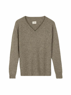 Pullover Aus Yakwolle, 64 Hasel Melange, XL