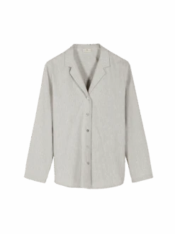 Pyjamahemd Aus Bio-Baumwolle, 97 Flanell Streif Grau, S