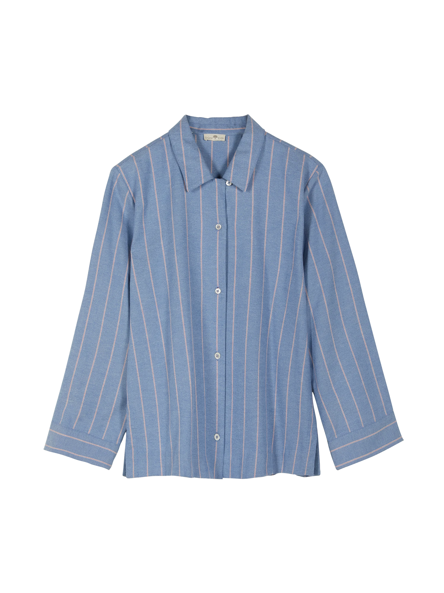 Pyjamahemd Aus Bio-Baumwolle, 83 Blau Gestreift, S 8 Pyjamahemd Aus Bio-Baumwolle, 83 Blau Gestreift, S – Bild 6