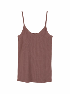 Spaghettitop Aus Wolle, 91 Rosenholz, S