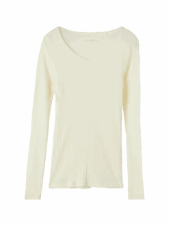 Langarmshirt Aus Bio Wolle, 12 Offwhite, S