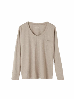 Schlafshirt Aus Bio-Baumwolle, 44 Sand Melange, S, GOTS 13 Schlafshirt Aus Bio-Baumwolle, 44 Sand Melange, S, GOTS -Grüne Erde 45 8491 shirt 44sand2697 frei 01