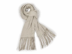 Strickschal Aus Bio-Baumwolle Und Wolle, 15 Stein Melange, One Size, GOTS -Grüne Erde 45 982x fransenschal 15stein3086 frei 01