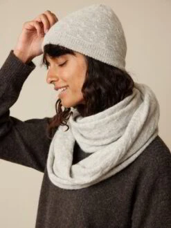 Strickmütze Aus Alpakawolle, 04 Grau Melange, One Size -Grüne Erde 45 9830 04 45 9836 04 hw23 021