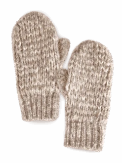Handschuhe Aus Alpakawolle Und Baumwolle, 04 Grau Melange, One Size