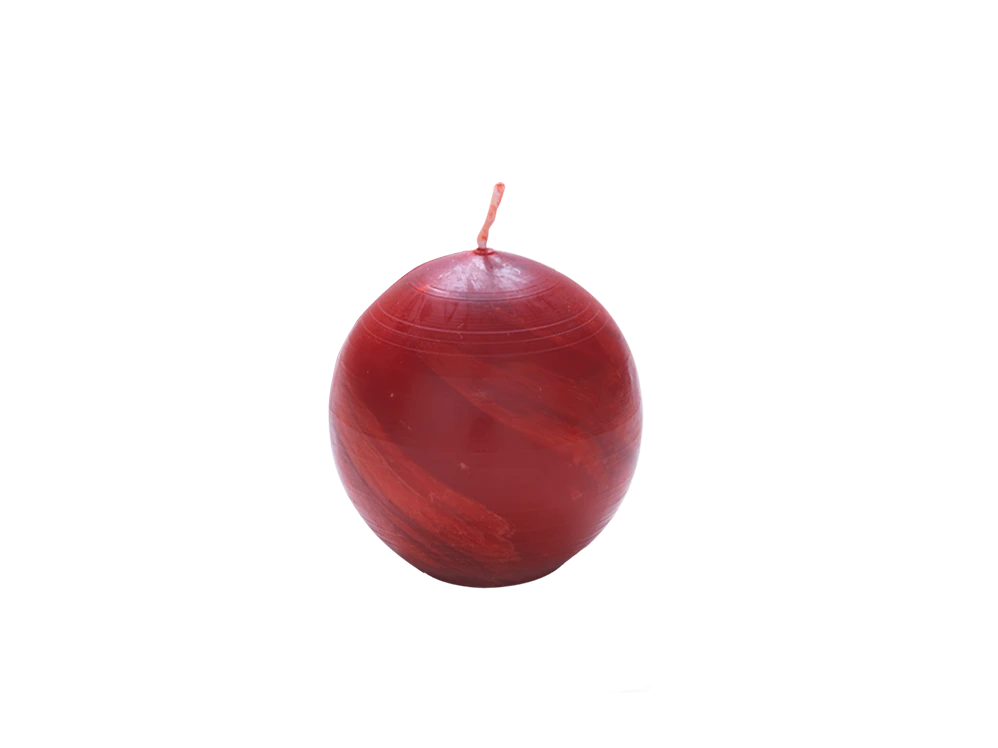 Kugelkerze Aus Bienenwachs, Rot, ø 8 Cm, 1 Stk. 3 Kugelkerze Aus Bienenwachs, Rot, ø 8 Cm, 1 Stk.