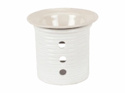 Duftlampe Aus Keramik, H 10 Cm, ø 11,5 Cm, Weiß -Grüne Erde 47891 aromalampe steinzeug frei 01