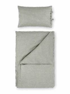 Deckenüberzug HENRY, Grün, 140 X 200 Cm, 60 % Baumwolle/40 % Leinen, GOTS