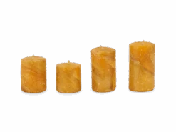 4er-Set Adventkranzkerzen Aus Bienenwachs, Stumpen, ø 5 Cm