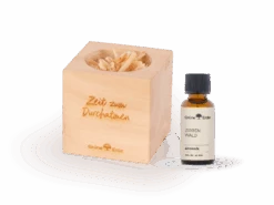 Set: Zirbenwürfel "Zeit Zum Durchatmen" Mit Zirbenflocken + Zirbenwald Öl