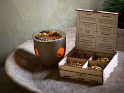 Holzkistchen "Gute Wünsche" Mit 4 Räuchermischungen, 280 Ml -Grüne Erde 48544 48921 raeucherstoevchen gute wuensche emo 1