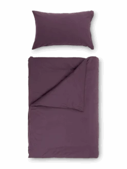 Deckenüberzug ANNA, Pflaume, 140 X 200 Cm, 100 % Baumwolle, Jersey, BioRe, GOTS