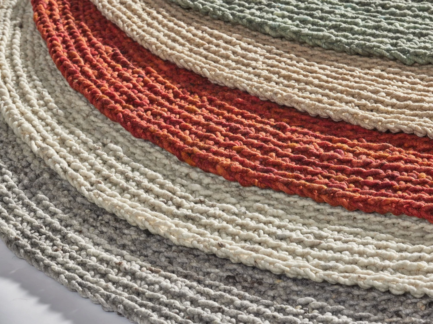 Wollteppich Maglia, Naturweiß Ungefärbt, Ø 140 Cm 8 Wollteppich Maglia, Naturweiß Ungefärbt, Ø 140 Cm – Bild 6