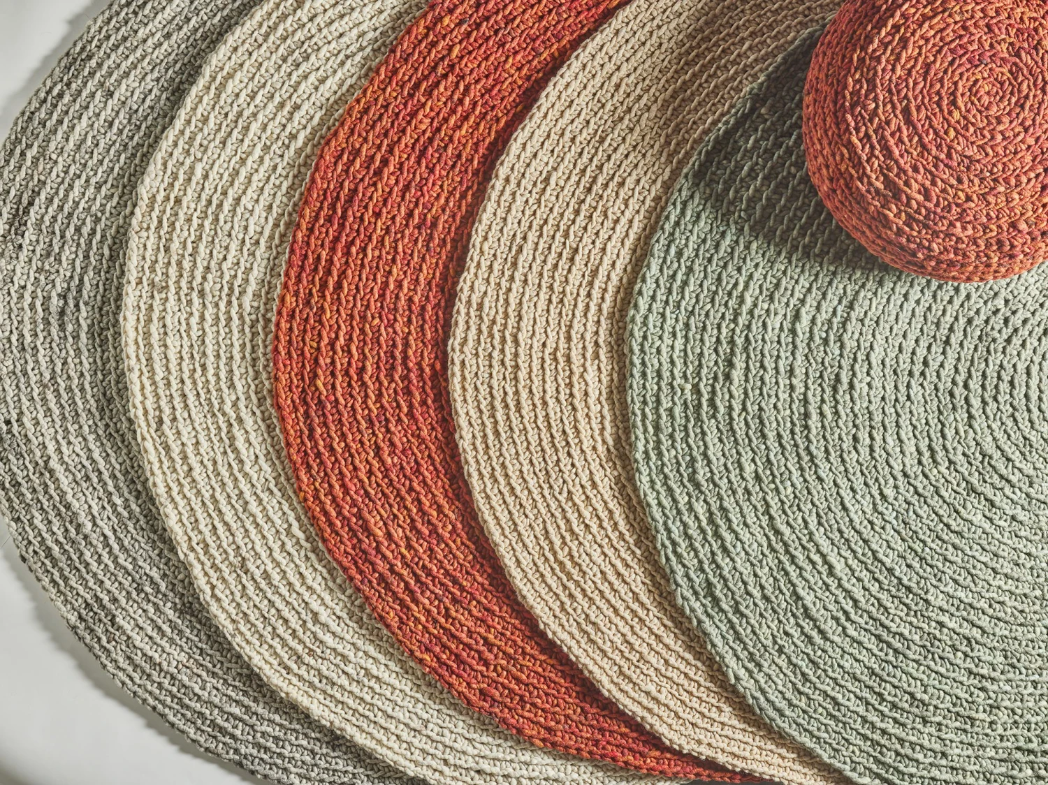 Wollteppich Maglia, Naturweiß Ungefärbt, Ø 140 Cm 9 Wollteppich Maglia, Naturweiß Ungefärbt, Ø 140 Cm – Bild 7