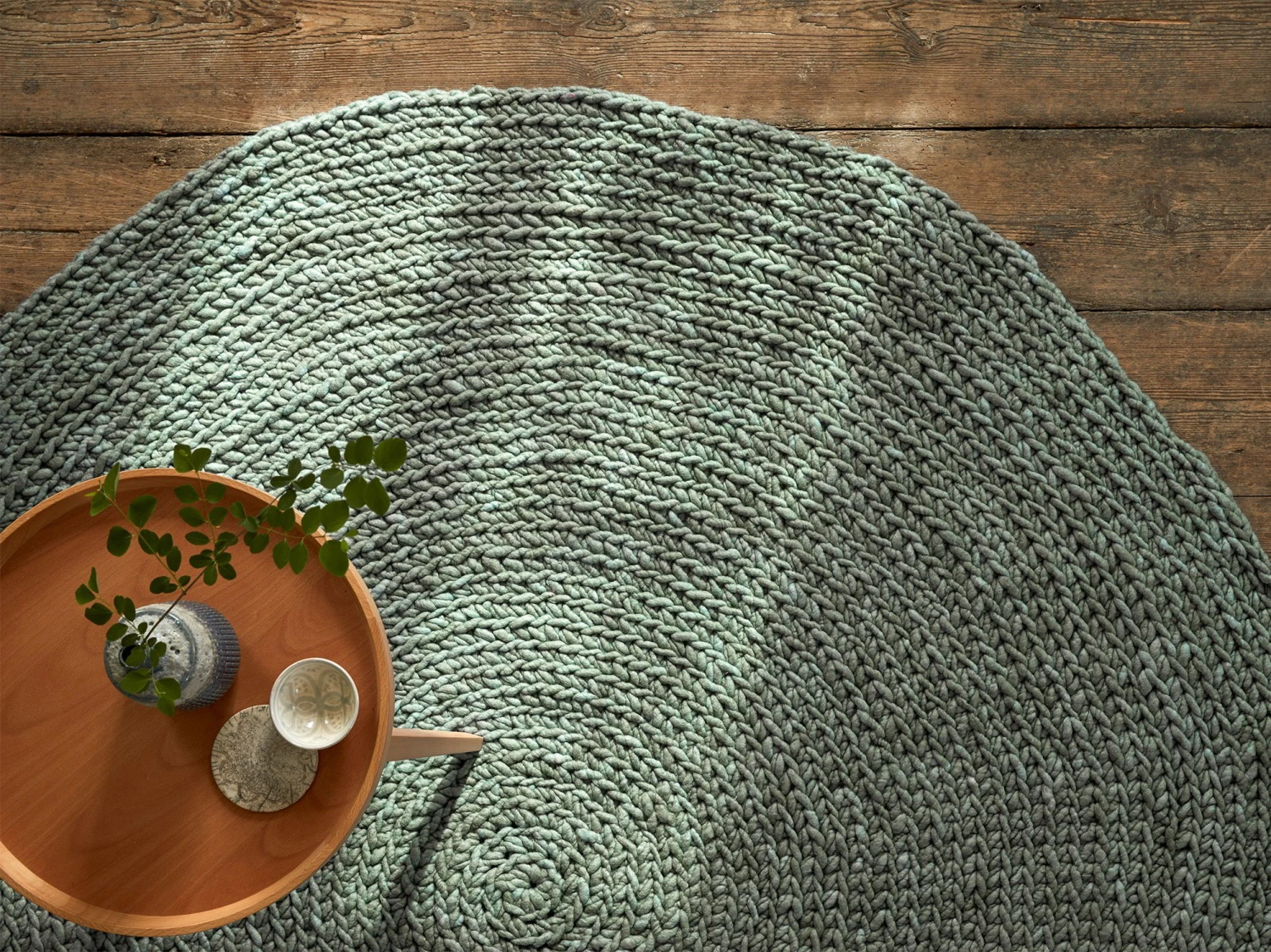 Wollteppich Maglia, Naturweiß Ungefärbt, Ø 140 Cm 7 Wollteppich Maglia, Naturweiß Ungefärbt, Ø 140 Cm – Bild 5