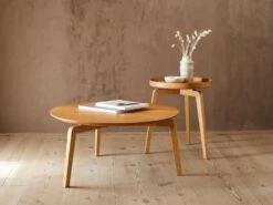 Beistelltisch Mitsu, Ø 45 Cm, Buche -Grüne Erde 700555 700556 mitsu beistell sofatisch emo01 1