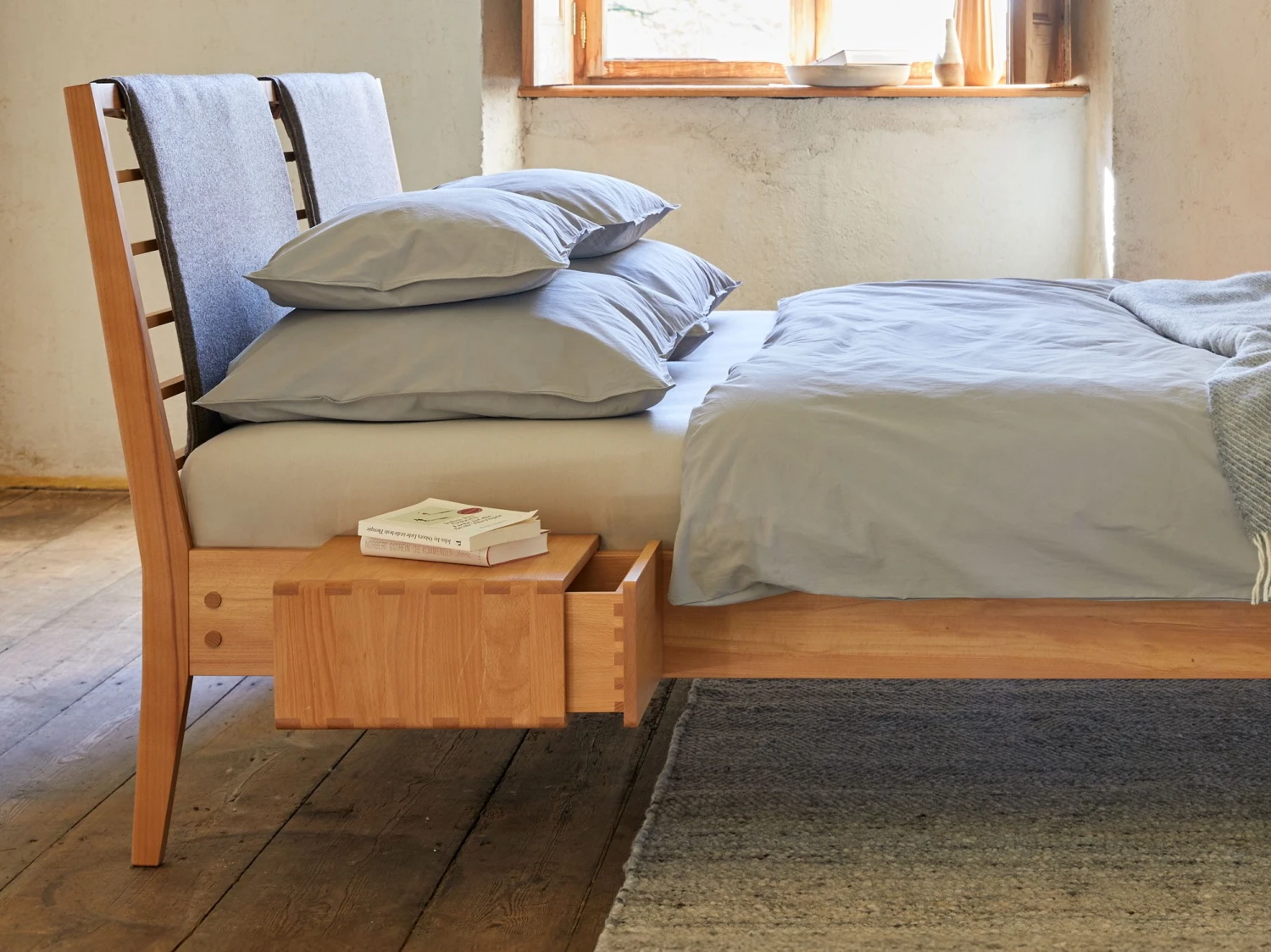 Bett Almeno Mit Sprossen - Betthaupt Horizontal, 180 X 200, Buche 5 Bett Almeno Mit Sprossen - Betthaupt Horizontal, 180 X 200, Buche – Bild 3