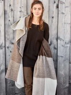 Wohndecke Indian Summer, Braun, Natur, 150 X 200 Cm, 100 % Schurwolle (Lamm), Schurwolle KbT -Grüne Erde 72201 wohndecke indian summer weihnachten emo