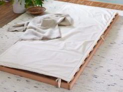 Lattenrostauflage, 90 X 200 Cm, 100 % Schafschurwoll-Filz, GOTS -Grüne Erde 74960 lattenrostauflage emo