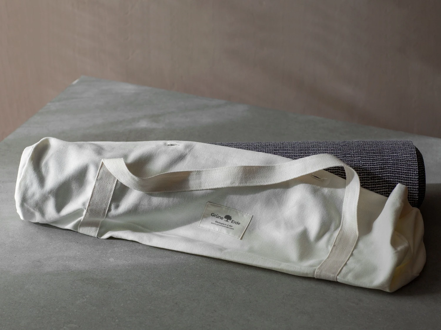 Tragetasche Für Yogamatte, Natur, 100 % Baumwolle, GOTS 5 Tragetasche Für Yogamatte, Natur, 100 % Baumwolle, GOTS – Bild 3