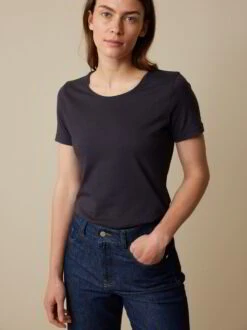 T-Shirt, 38 Navy, 38, GOTS -Grüne Erde 836721 28 857900 36 hw23 041 emo 03