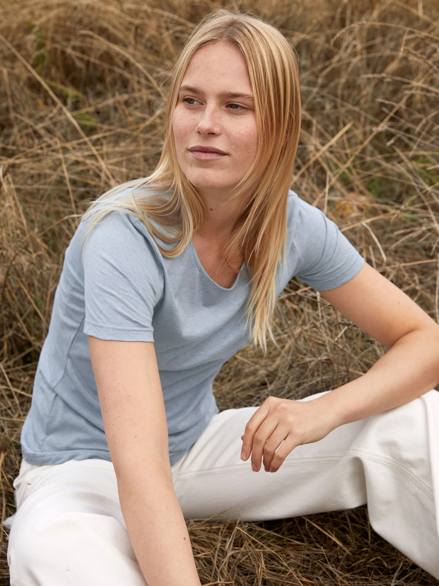 Hose Weites Bein, 100% Bio-Baumwolle, 12 Offwhite, 34, GOTS 13 Hose Weites Bein, 100% Bio-Baumwolle, 12 Offwhite, 34, GOTS – Bild 11