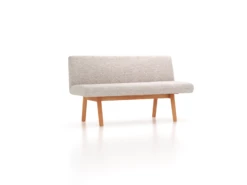 Polsterbank Ketil, Sitzbreite 160cm, Mit Bezug Wollstoff Tano Natur (79), Buche